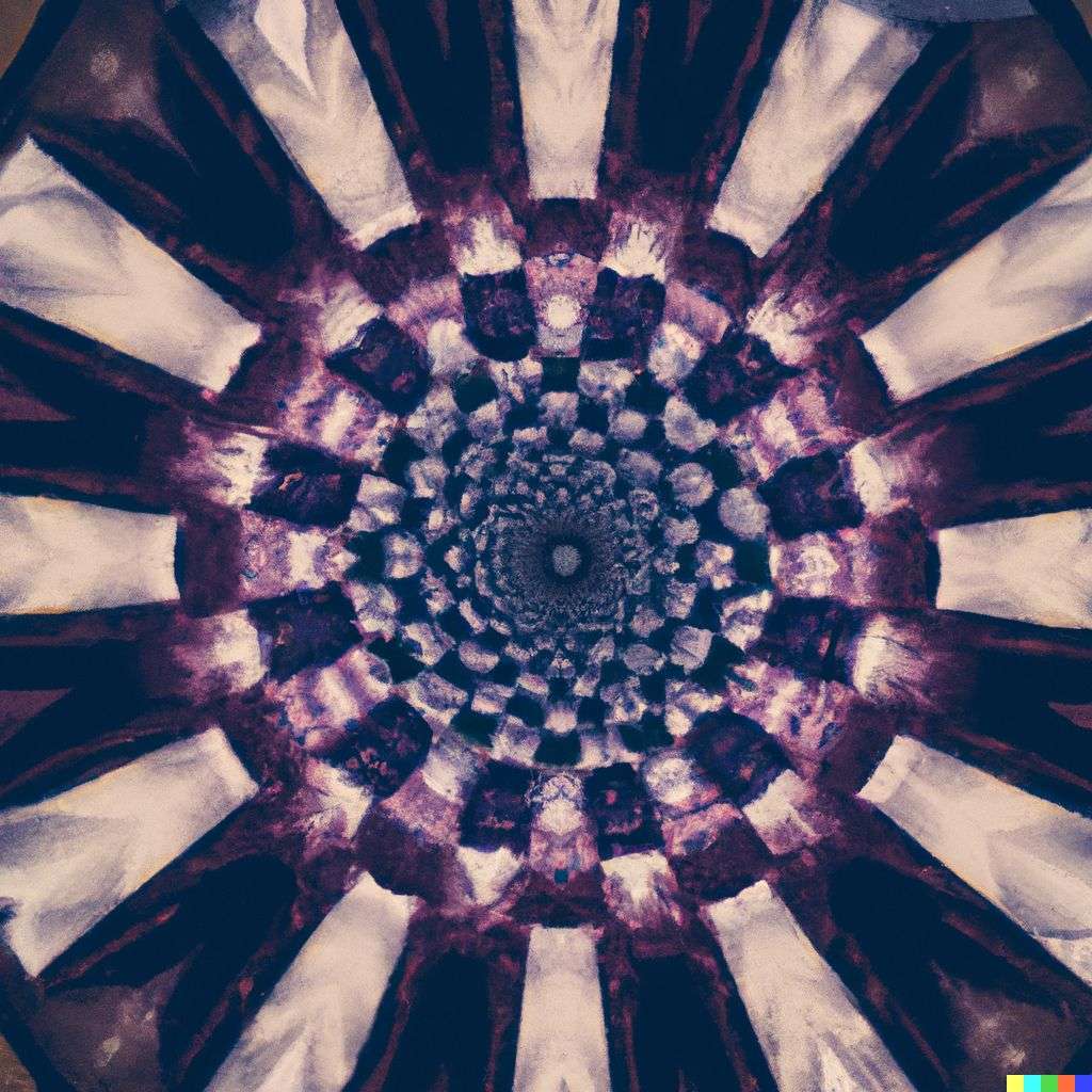 a representation of anxiety as viewed through a kaleidoscope
